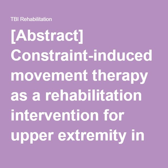 evidence based review of stroke rehabilitation upper extremity interventions